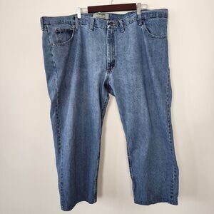 Wrangler Authentics WORK Jeans Mens Size 48x27 Blue Denim Straight Leg